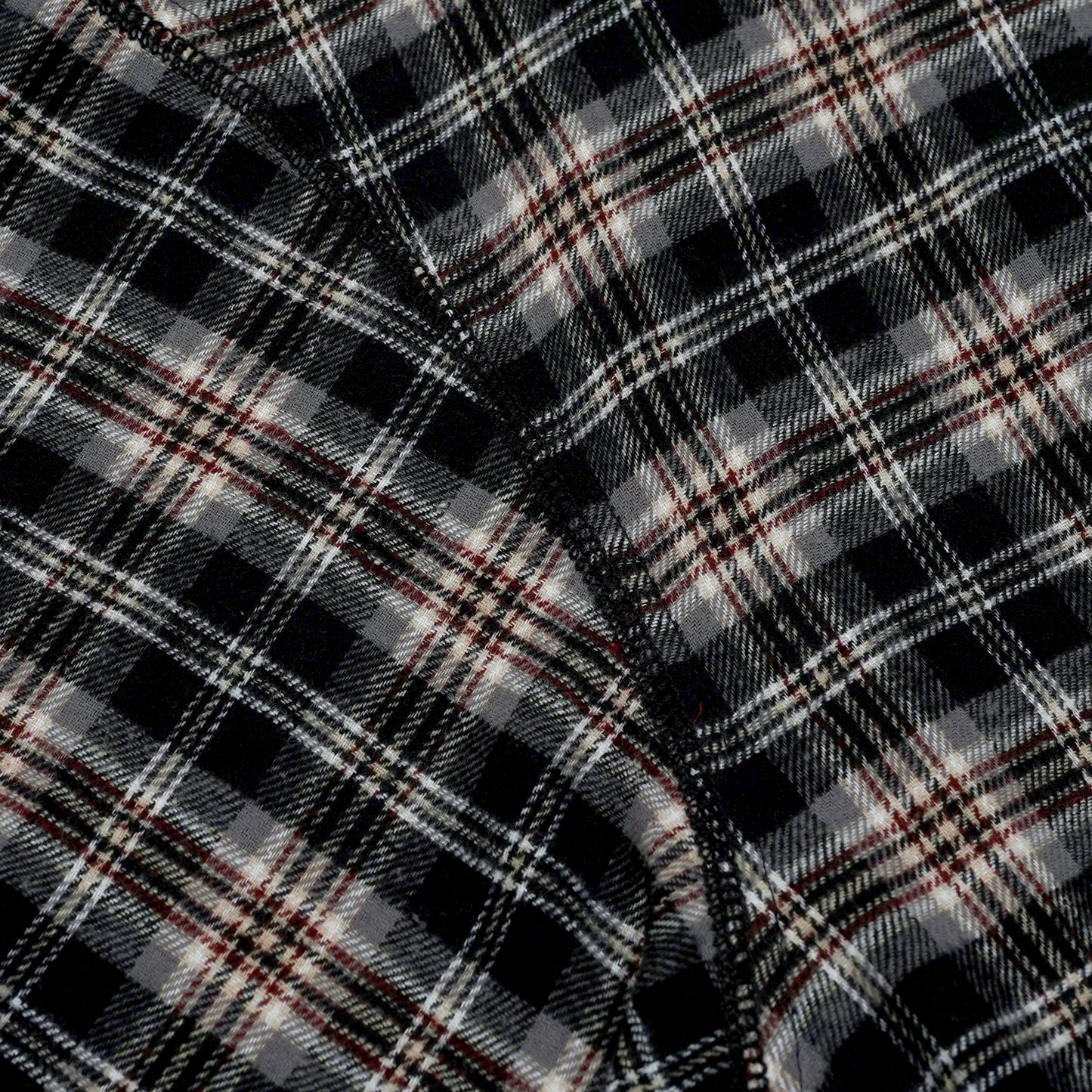 ANS Van Plaid Shirt - Black Red
